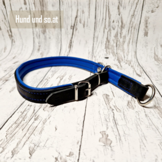 Leder Halsband Schwarz Blau