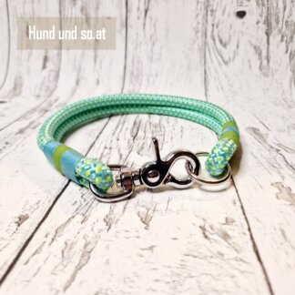 Hundeleine Halsband Set Seil Turquoise