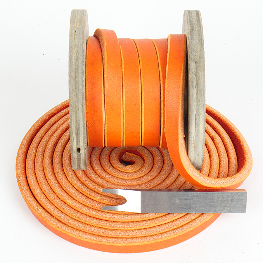 Orange Fettleder 15mm