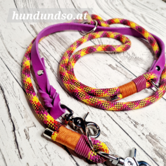 Leder-Cord Set Fuego Pink Orange