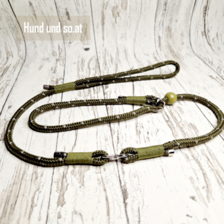 Trainingsleine Olive reflektierend 8mm