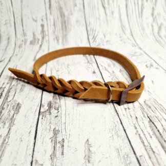 Hundehalsband Leder cognac