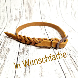 Halsband Leder zweifarbig Halsband Leder enifarbig X Schnalle Schnalle